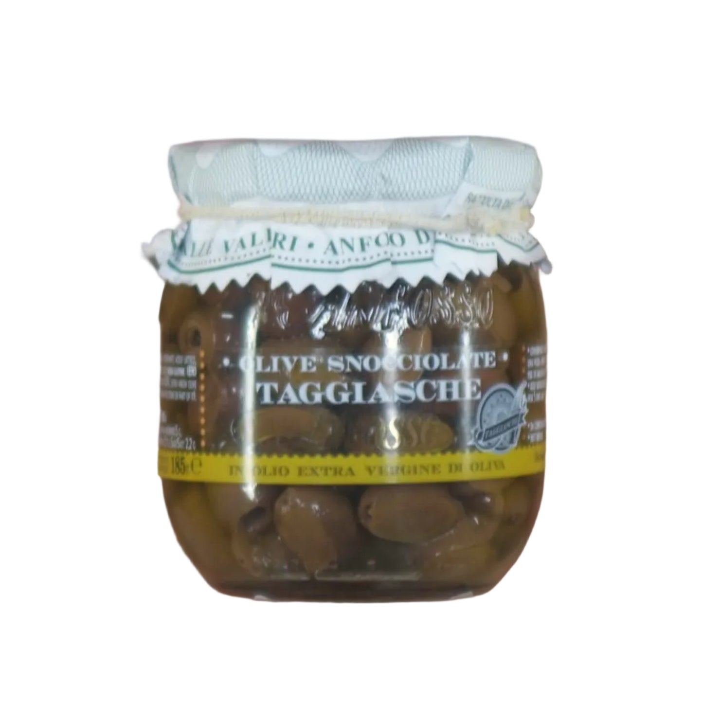 OLIVE SNOCCIOLATE TAGGIASCHE IN OLIO EXTRAVERGINE DI OLIVA