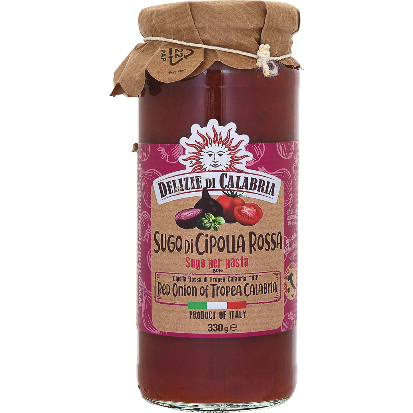 SUGO PER PASTA DI CIPOLLA ROSSA DI TROPEA CALABRIA IGP
