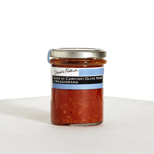 SUGO DI CARCIOFI CON OLIVE NERE E MAGGIORANA