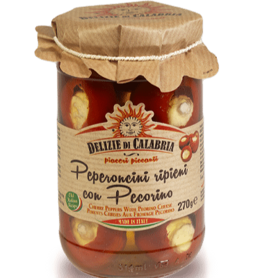 PEPERONCINI TONDI RIPIENI CON PECORINO